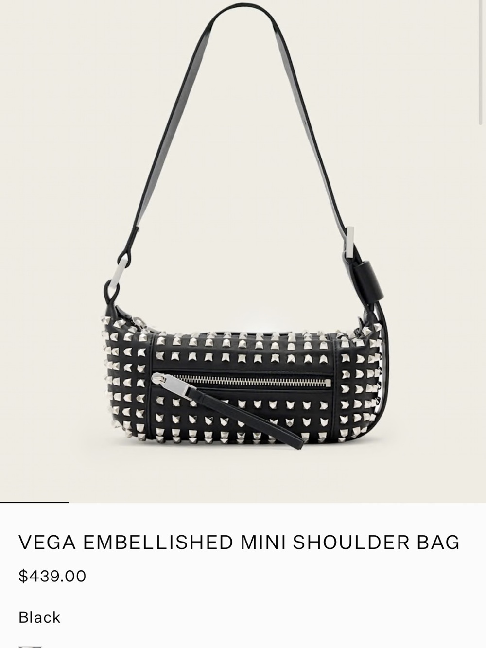 All saints Studded vela Bag - Picture 8 of 8
